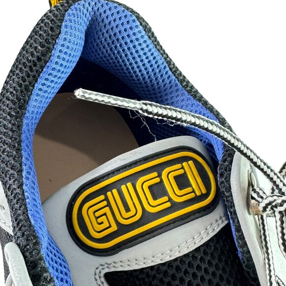 GUCCI Gray Leather Mesh Flashtrek Men Sneakers Made in Italy 11UK / 11.5US - Picture 8 of 13